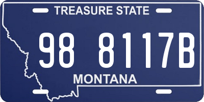 MT license plate 988117B