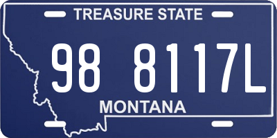 MT license plate 988117L