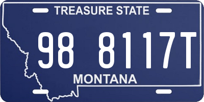 MT license plate 988117T