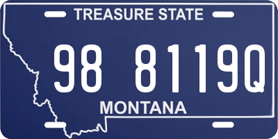 MT license plate 988119Q