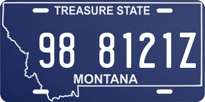 MT license plate 988121Z