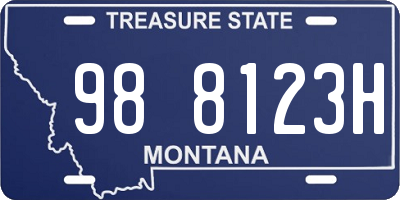 MT license plate 988123H