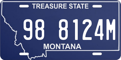 MT license plate 988124M