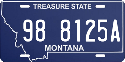 MT license plate 988125A