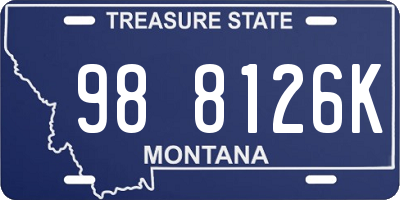 MT license plate 988126K