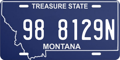 MT license plate 988129N