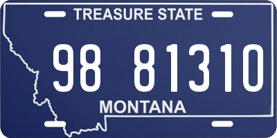 MT license plate 988131O