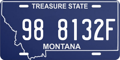 MT license plate 988132F