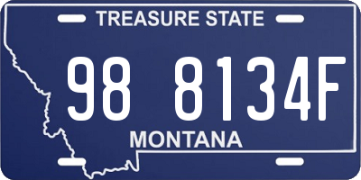 MT license plate 988134F