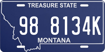 MT license plate 988134K