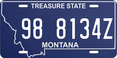 MT license plate 988134Z