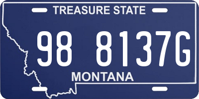 MT license plate 988137G