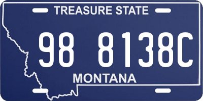 MT license plate 988138C