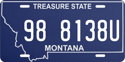 MT license plate 988138U