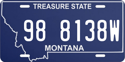 MT license plate 988138W