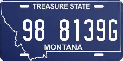 MT license plate 988139G