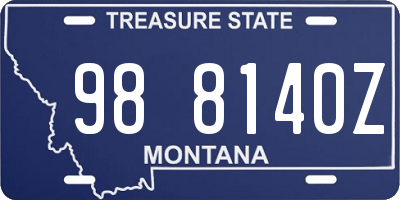 MT license plate 988140Z