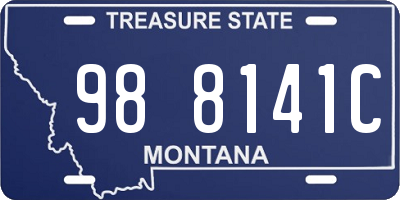 MT license plate 988141C