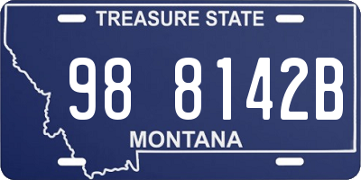 MT license plate 988142B