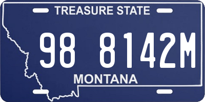 MT license plate 988142M