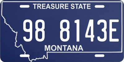 MT license plate 988143E