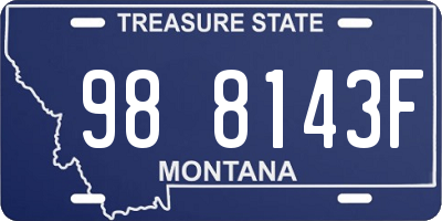 MT license plate 988143F