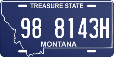 MT license plate 988143H