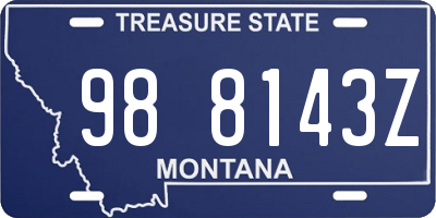 MT license plate 988143Z