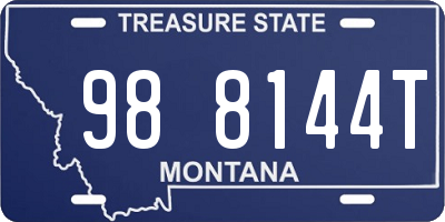 MT license plate 988144T