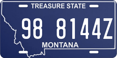 MT license plate 988144Z