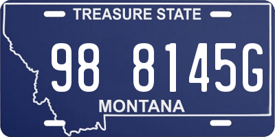 MT license plate 988145G