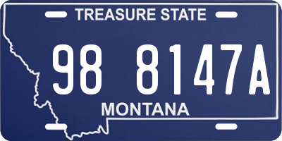 MT license plate 988147A