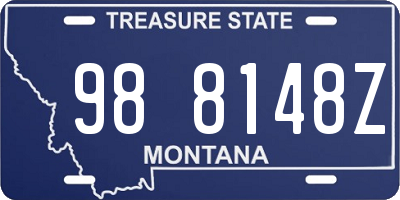 MT license plate 988148Z