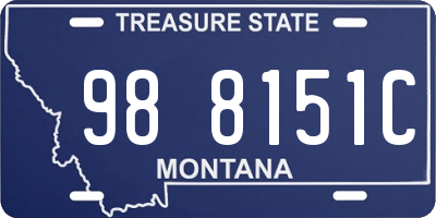 MT license plate 988151C