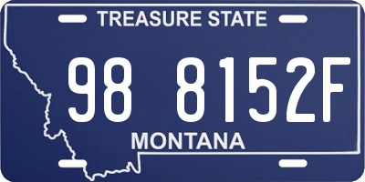 MT license plate 988152F