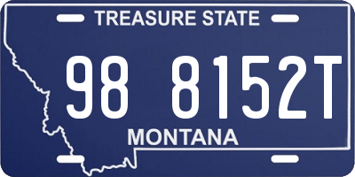 MT license plate 988152T