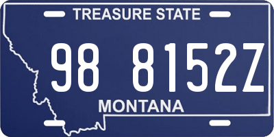 MT license plate 988152Z