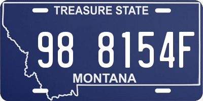 MT license plate 988154F