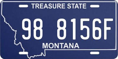 MT license plate 988156F