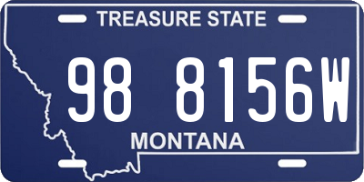 MT license plate 988156W