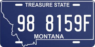 MT license plate 988159F