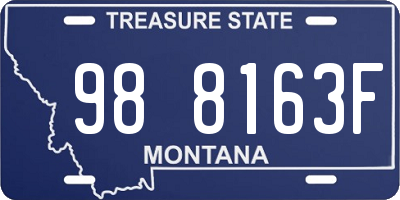 MT license plate 988163F