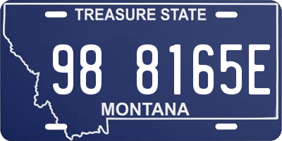 MT license plate 988165E