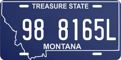 MT license plate 988165L