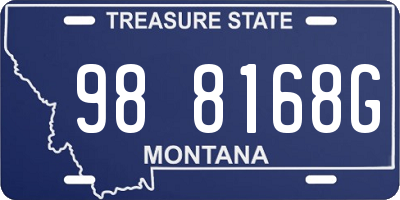 MT license plate 988168G