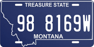 MT license plate 988169W