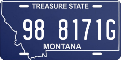 MT license plate 988171G