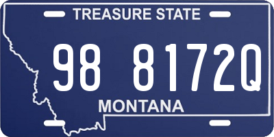 MT license plate 988172Q