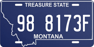 MT license plate 988173F