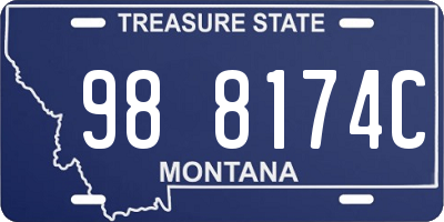 MT license plate 988174C